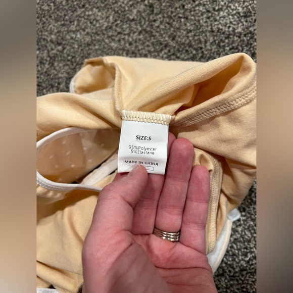 NEW Nude & White Polka Dots Thong Bodysuit - Sizes Small, Medium & Large - Picture 8 of 8